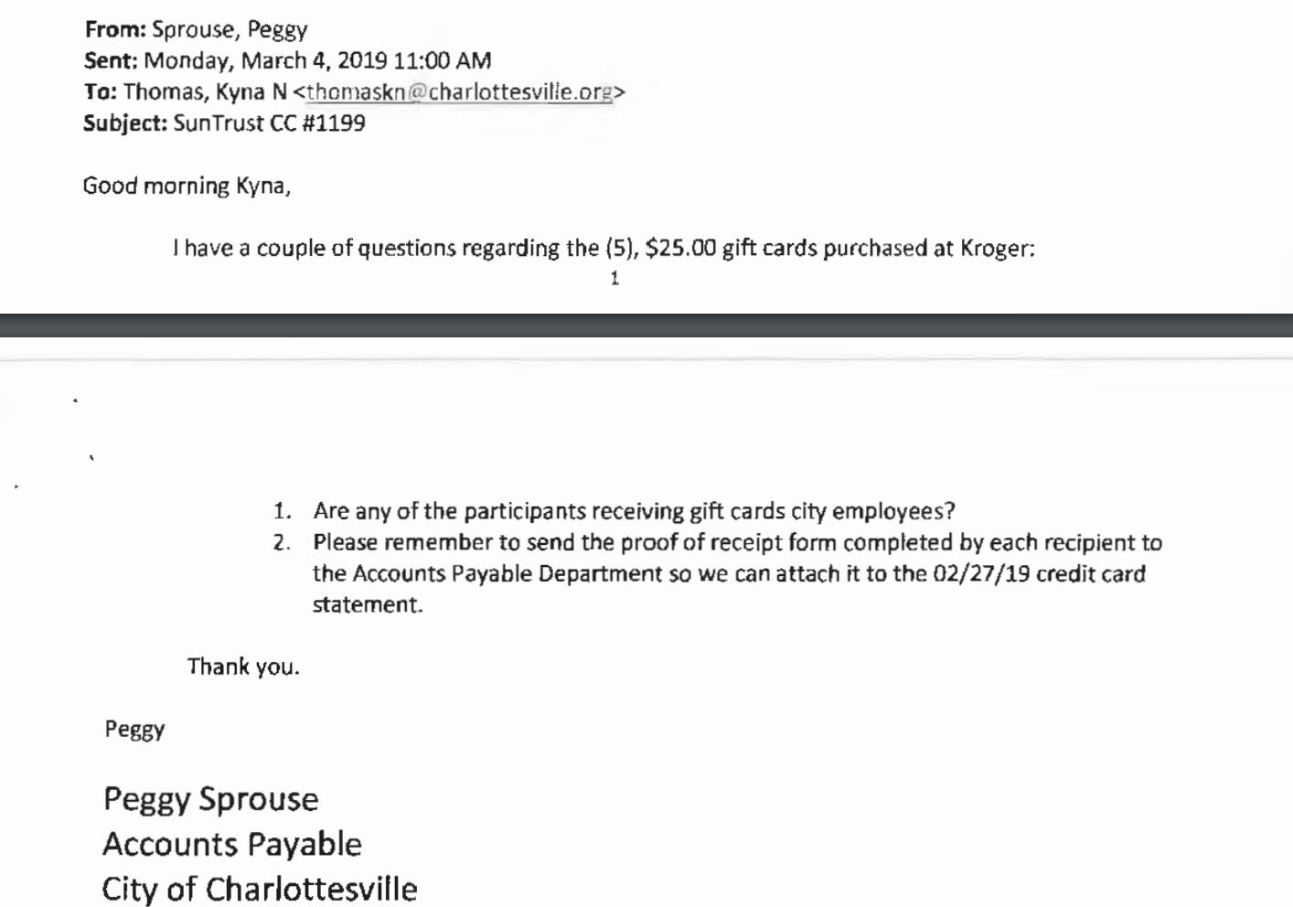Accounts payable email